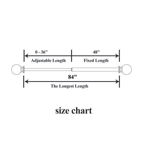 House of Hampton® Afelix Adjustable Single Curtain Rod & Reviews Wayfair